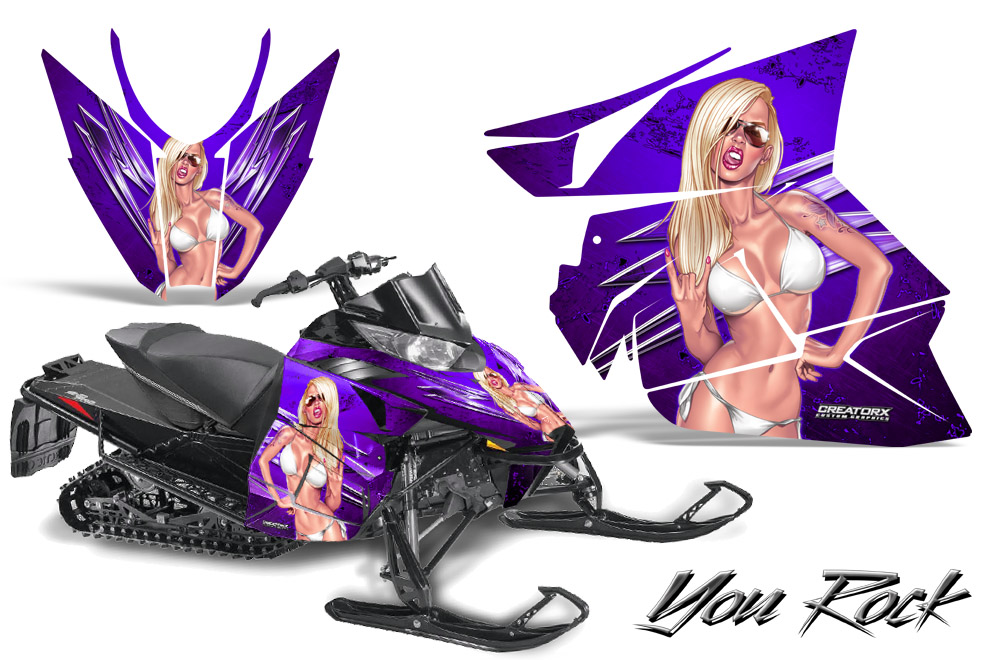 Arctic Cat Pro Climb Cross 2012 Graphics Kit You Rock Purple